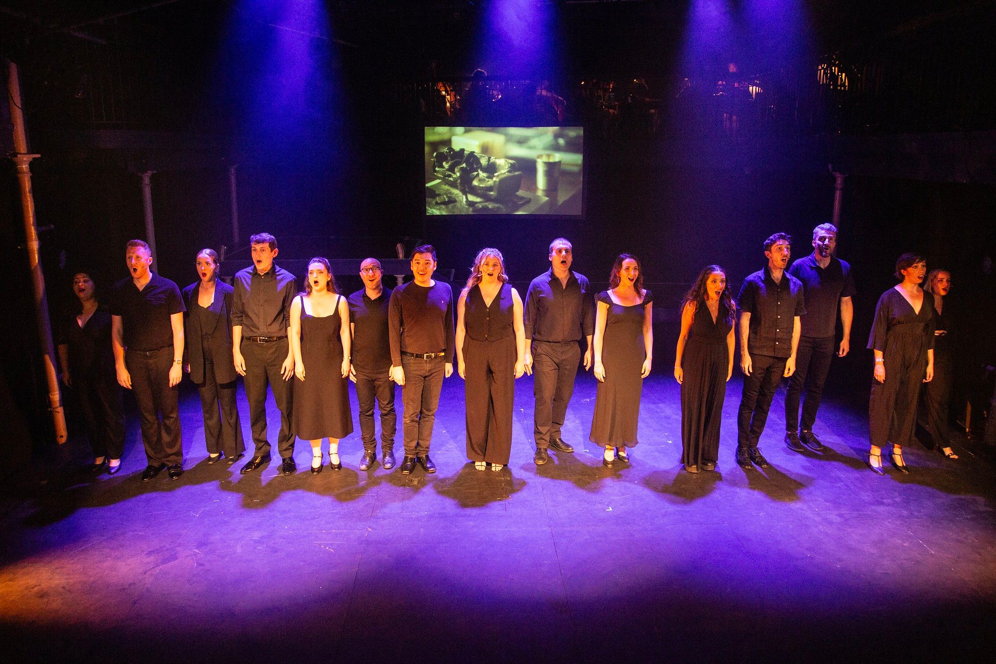 Dress rehearsal image of Sedos’ production of Sondheim on Sondheim