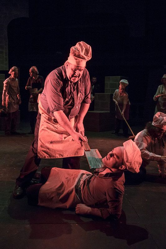 John Chapman (standing)in Sedos’ production of Gormenghast