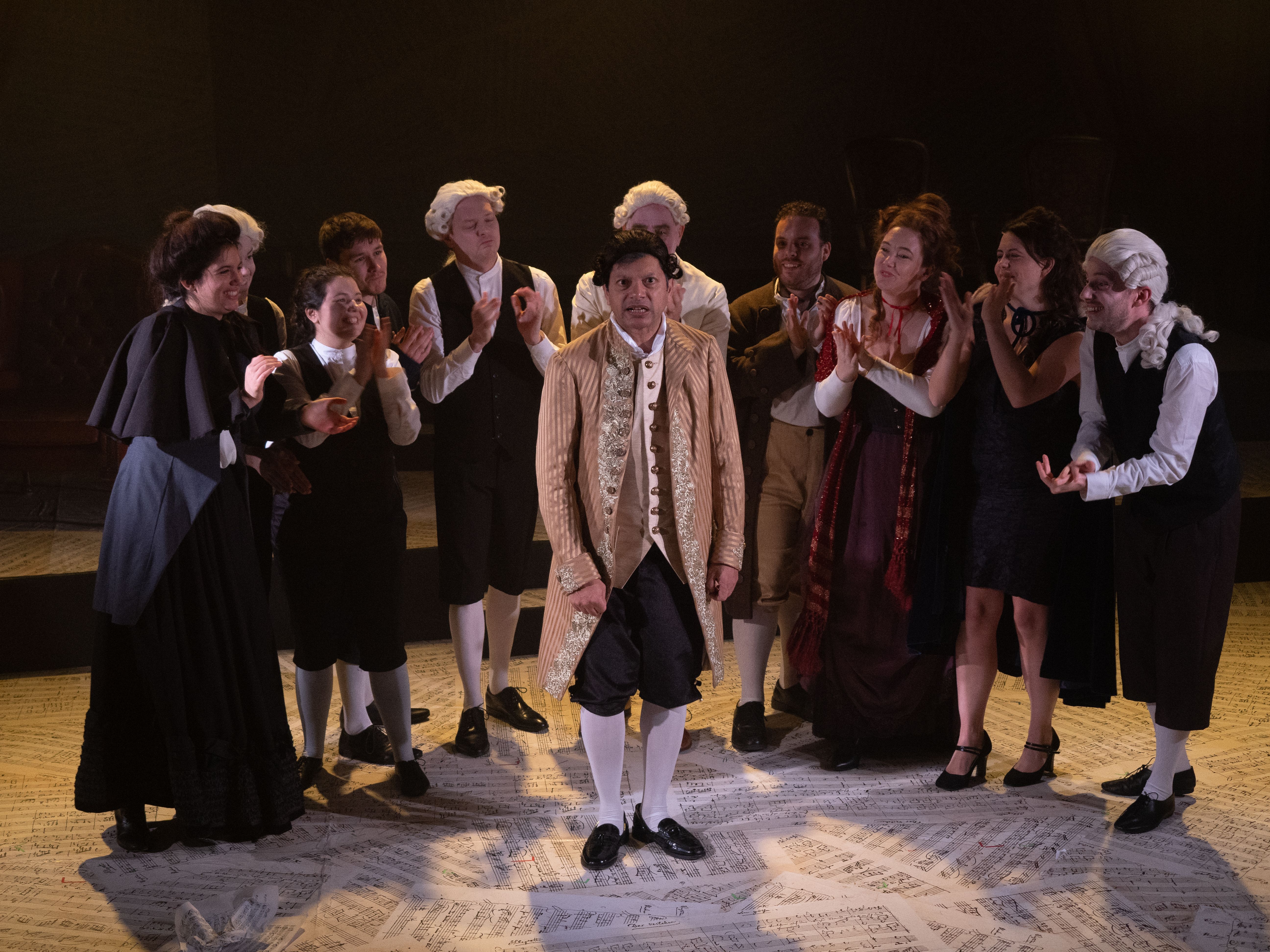 Dress rehearsal image of Sedos’ production of Amadeus
