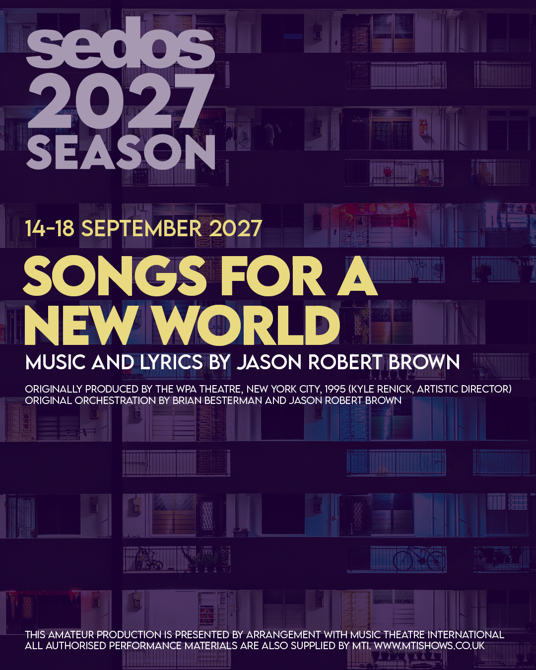 Songs For A New World flyer image