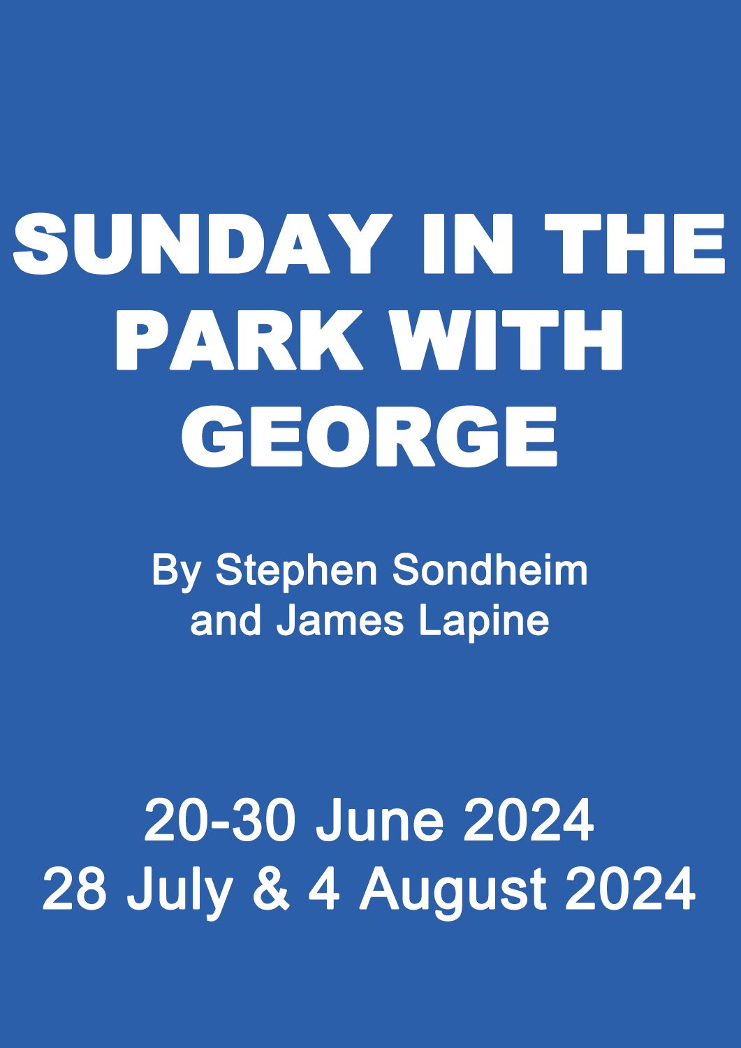 Sunday In The Park With George flyer image